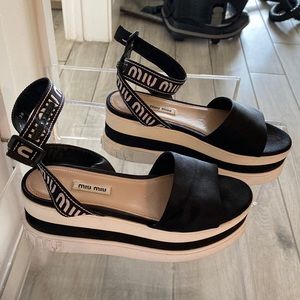 Miu miu black high sandals